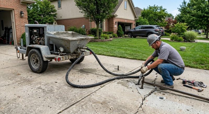 Sunken Driveway Lifting in Columbus, OH